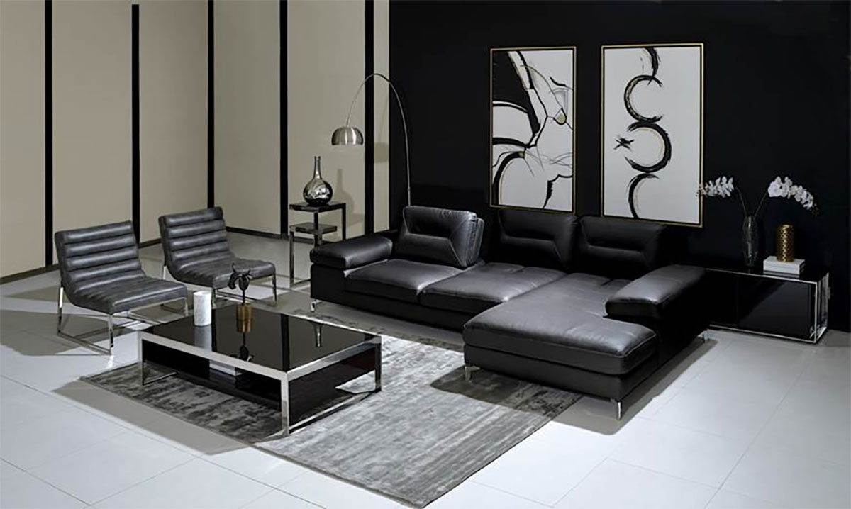 sala Italian Collection negro cromo quiet luxury Casa de las Lomas